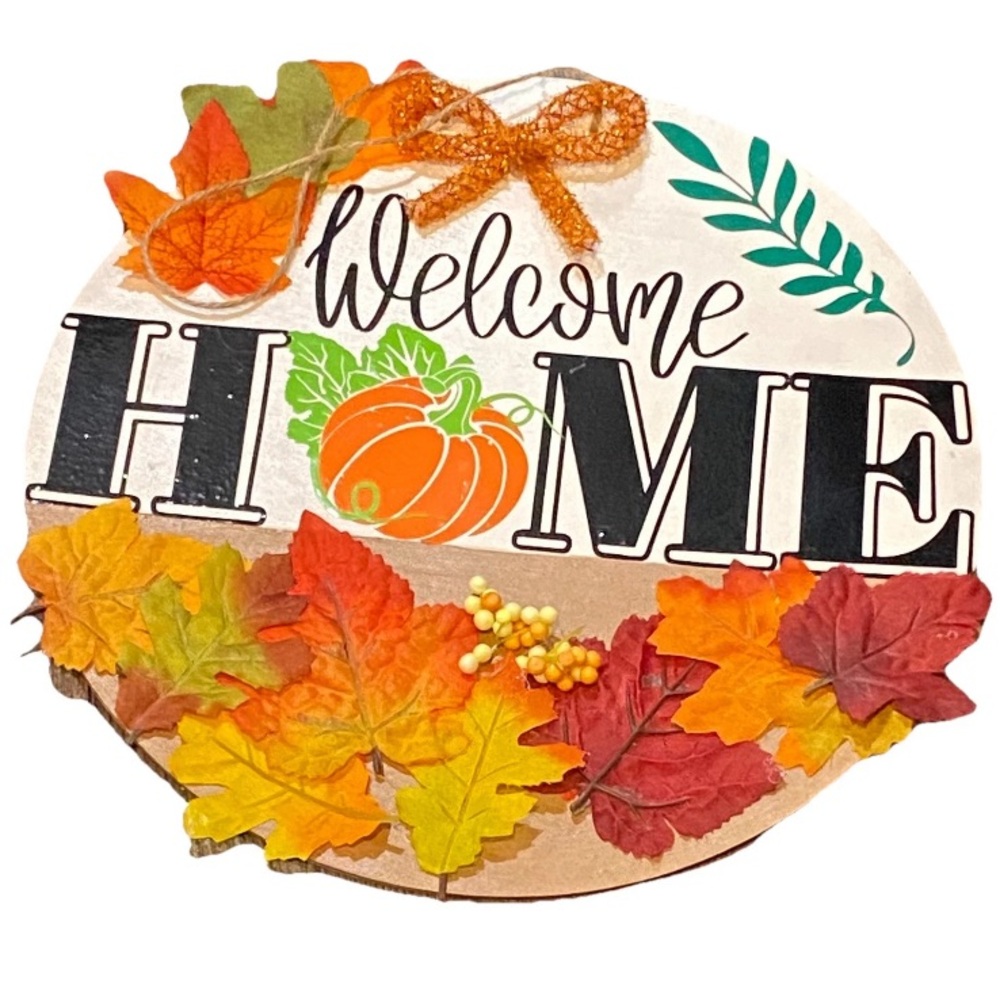 🏡 Welcome Home Fall 12” wood sign for indoor or outdoor